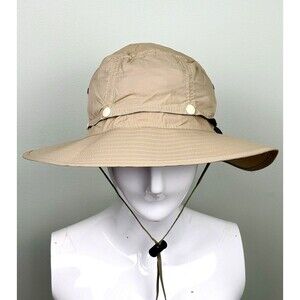 NWT Women's Head Net Sun Hat Safari Jungle Hat Net Mesh Beige USHAKE